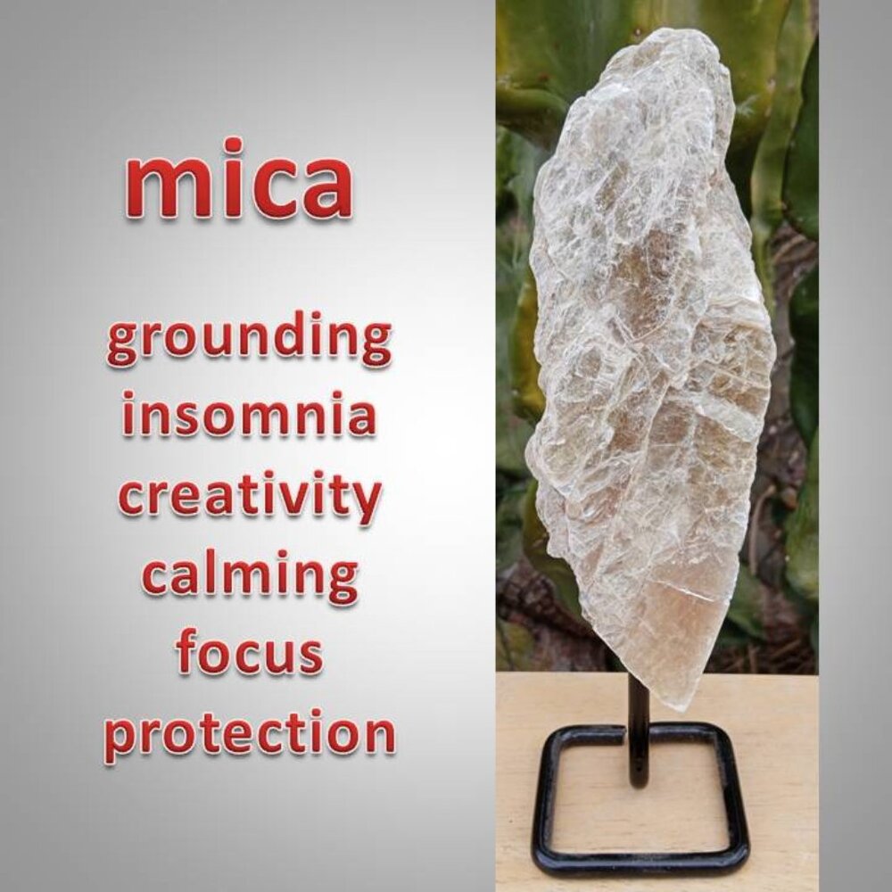 MICA mineral crystal on stand 01 FOCUS protection GROUNDING
